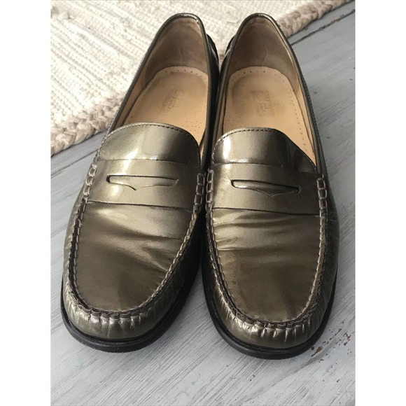 Cole Haan Soft Gold Patent Leather Penny Loafer Mens Sz 11 D29538 - Picture 6 of 12